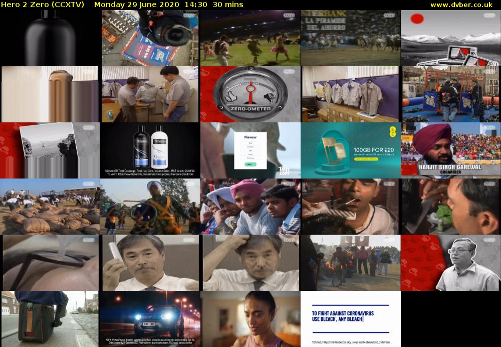 Hero 2 Zero (CCXTV) Monday 29 June 2020 14:30 - 15:00