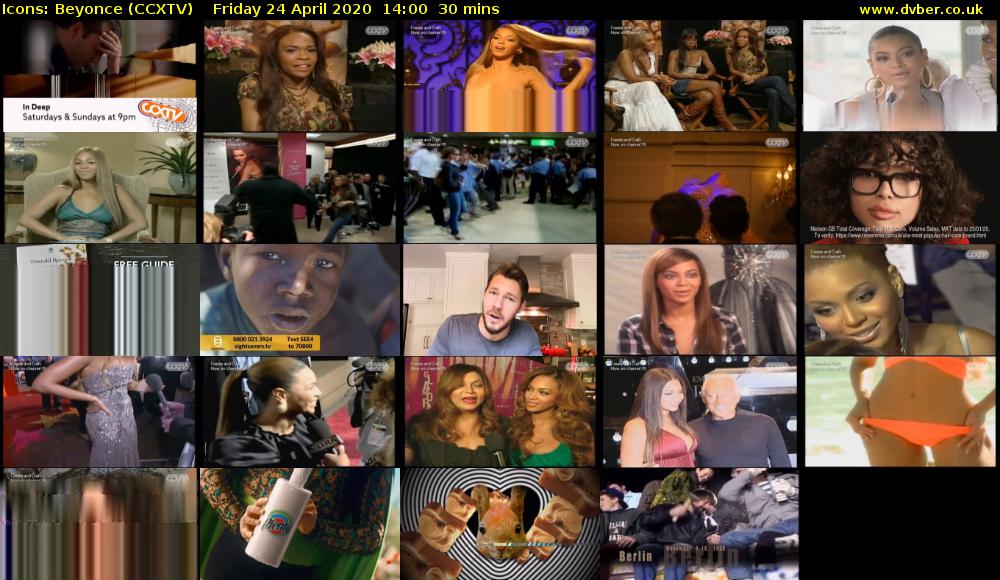 Icons: Beyonce (CCXTV) Friday 24 April 2020 14:00 - 14:30