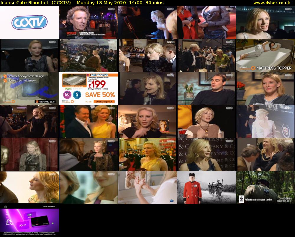 Icons: Cate Blanchett (CCXTV) Monday 18 May 2020 14:00 - 14:30