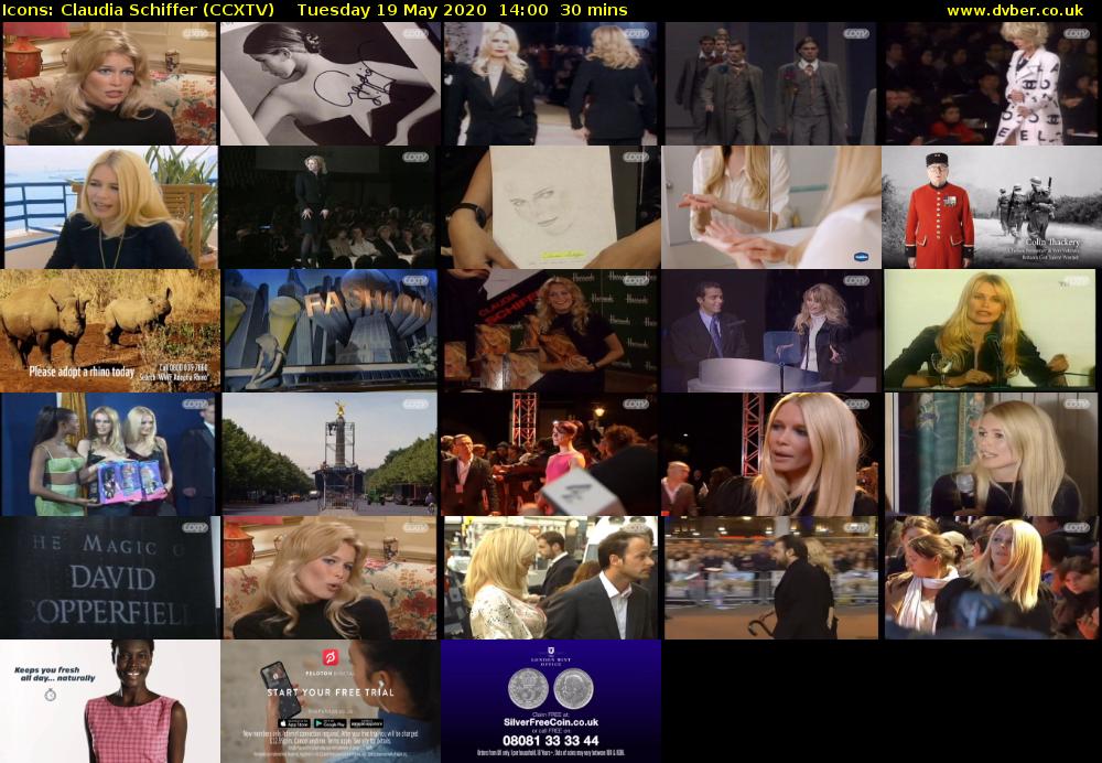 Icons: Claudia Schiffer (CCXTV) Tuesday 19 May 2020 14:00 - 14:30