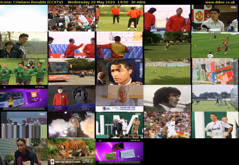 Icons: Cristiano Ronaldo (CCXTV) Wednesday 20 May 2020 14:00 - 14:30