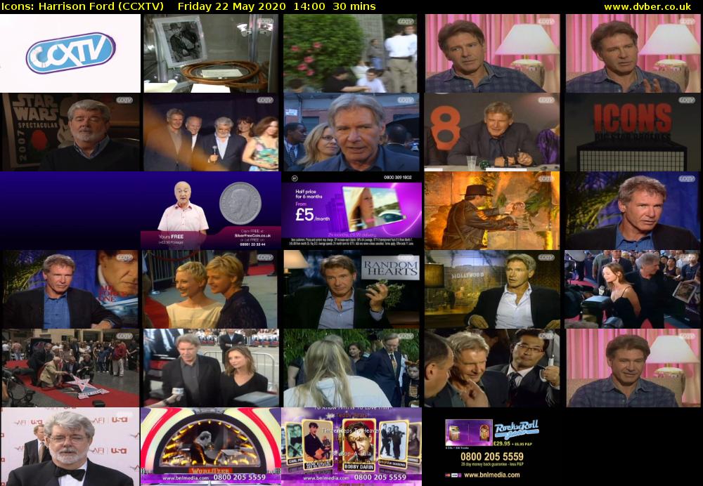 Icons: Harrison Ford (CCXTV) Friday 22 May 2020 14:00 - 14:30