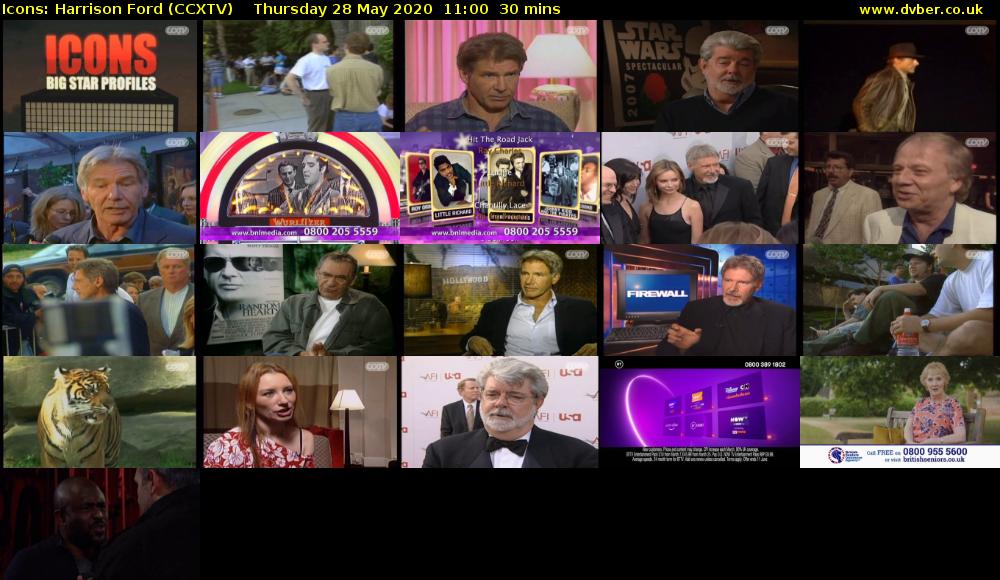 Icons: Harrison Ford (CCXTV) Thursday 28 May 2020 11:00 - 11:30
