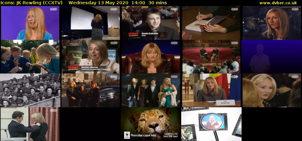 Icons: JK Rowling (CCXTV) Wednesday 13 May 2020 14:00 - 14:30