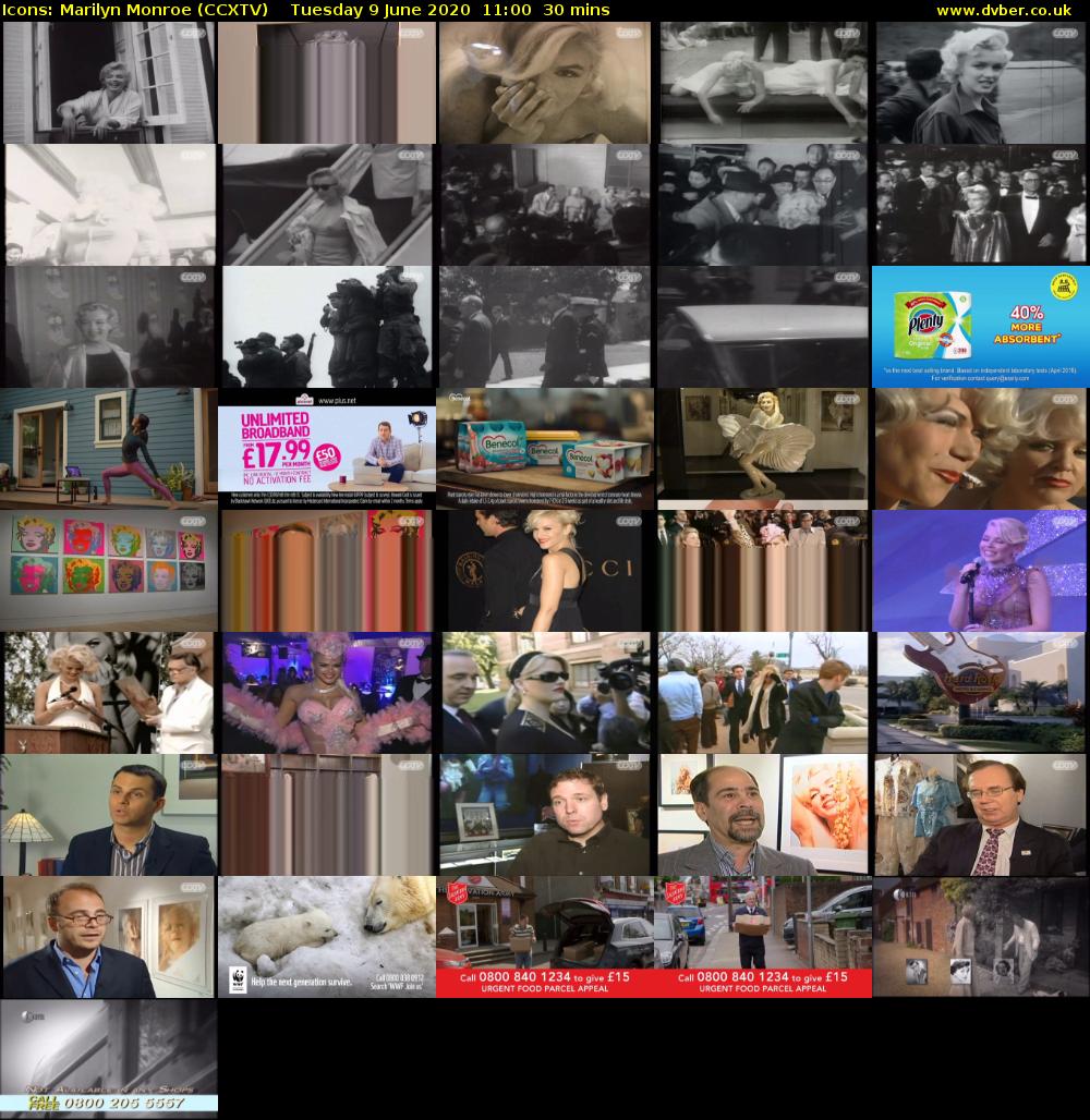 Icons: Marilyn Monroe (CCXTV) Tuesday 9 June 2020 11:00 - 11:30