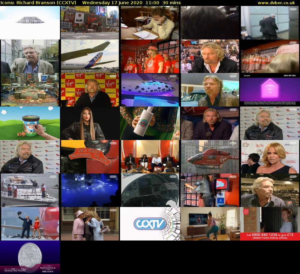 Icons: Richard Branson (CCXTV) Wednesday 17 June 2020 11:00 - 11:30