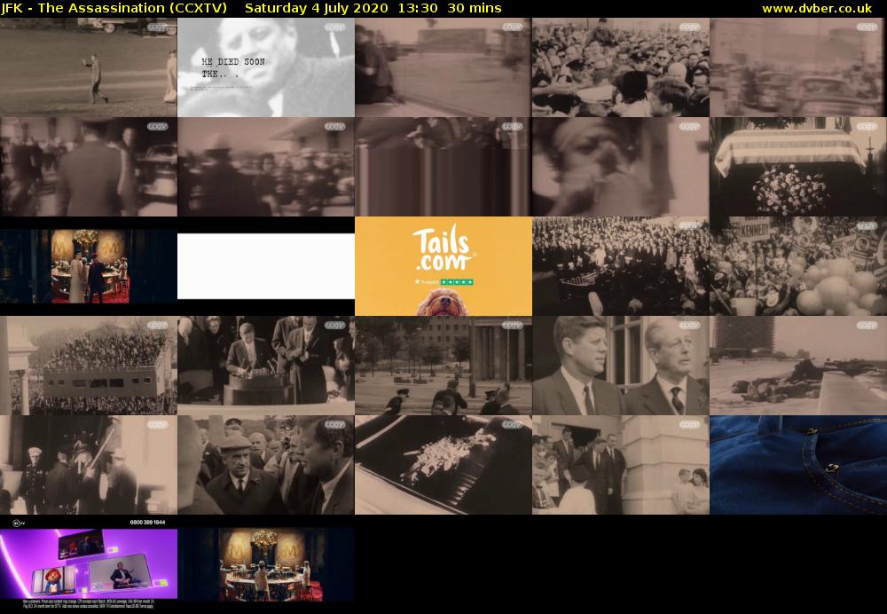 JFK - The Assassination (CCXTV) Saturday 4 July 2020 13:30 - 14:00