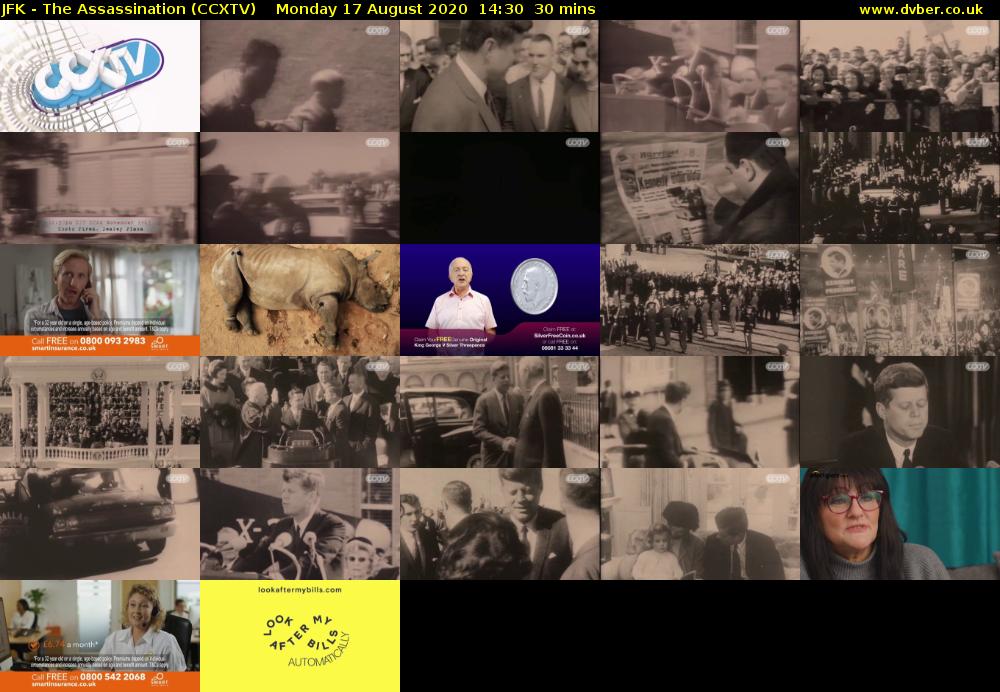 JFK - The Assassination (CCXTV) Monday 17 August 2020 14:30 - 15:00