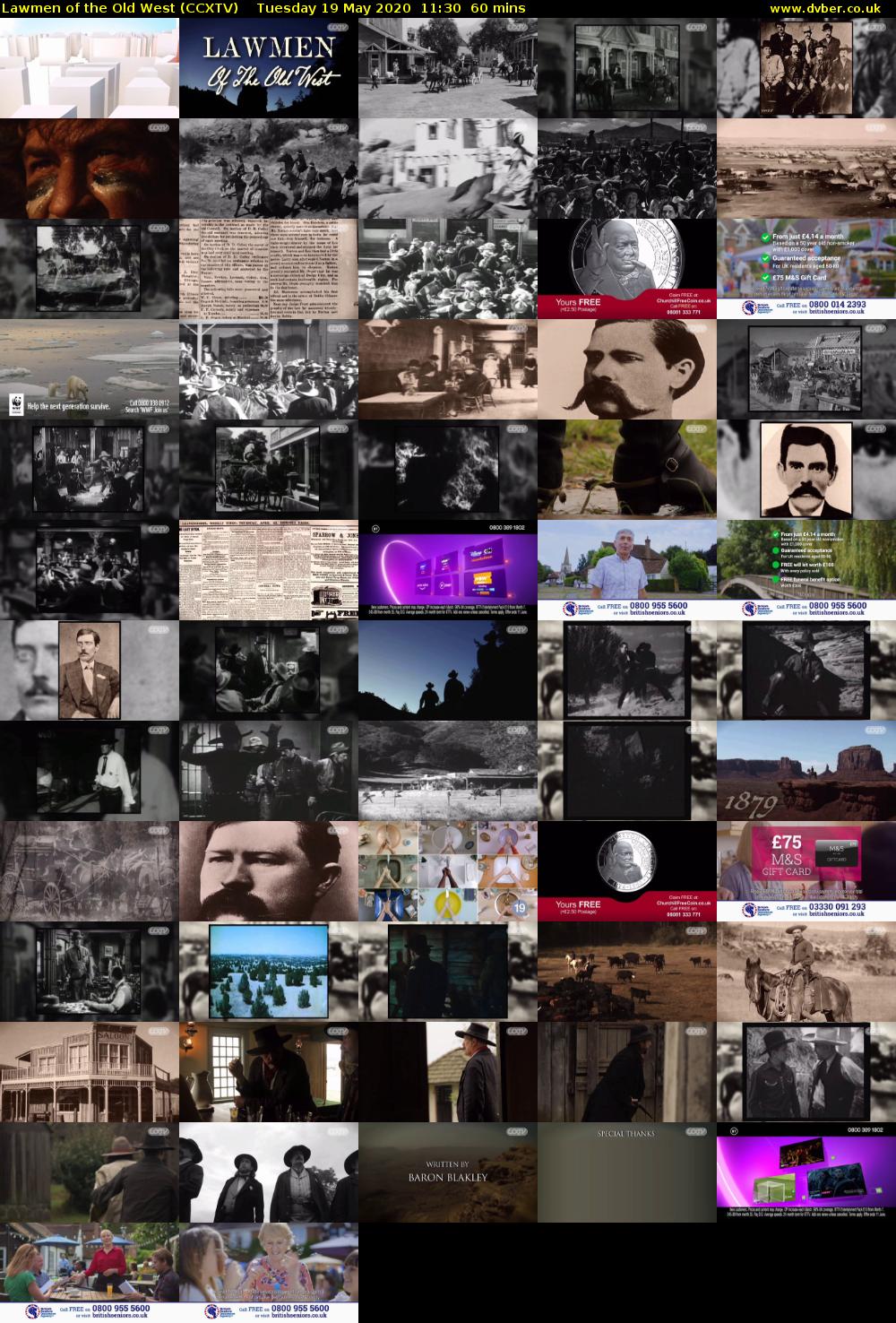 Lawmen of the Old West (CCXTV) Tuesday 19 May 2020 11:30 - 12:30