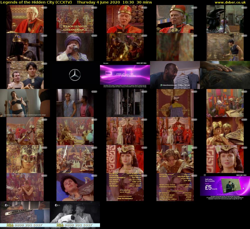 Legends of the Hidden City (CCXTV) Thursday 4 June 2020 10:30 - 11:00