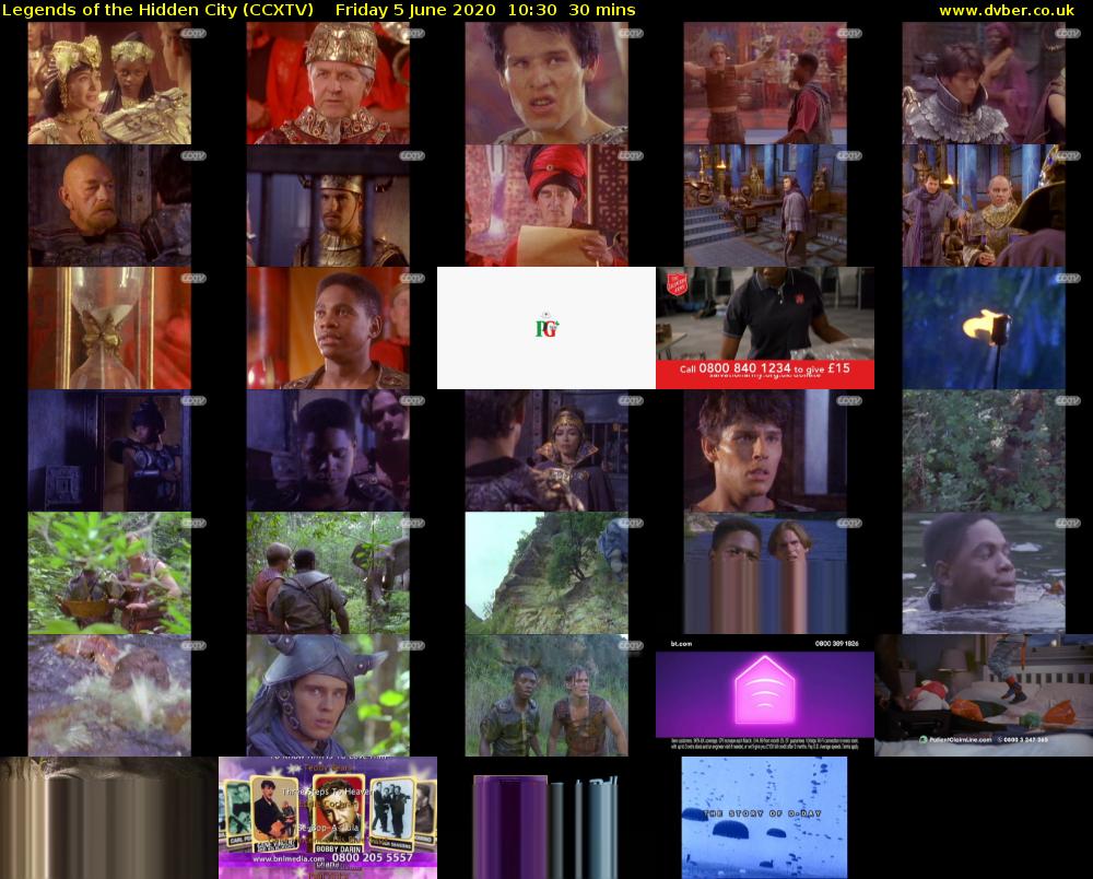 Legends of the Hidden City (CCXTV) Friday 5 June 2020 10:30 - 11:00