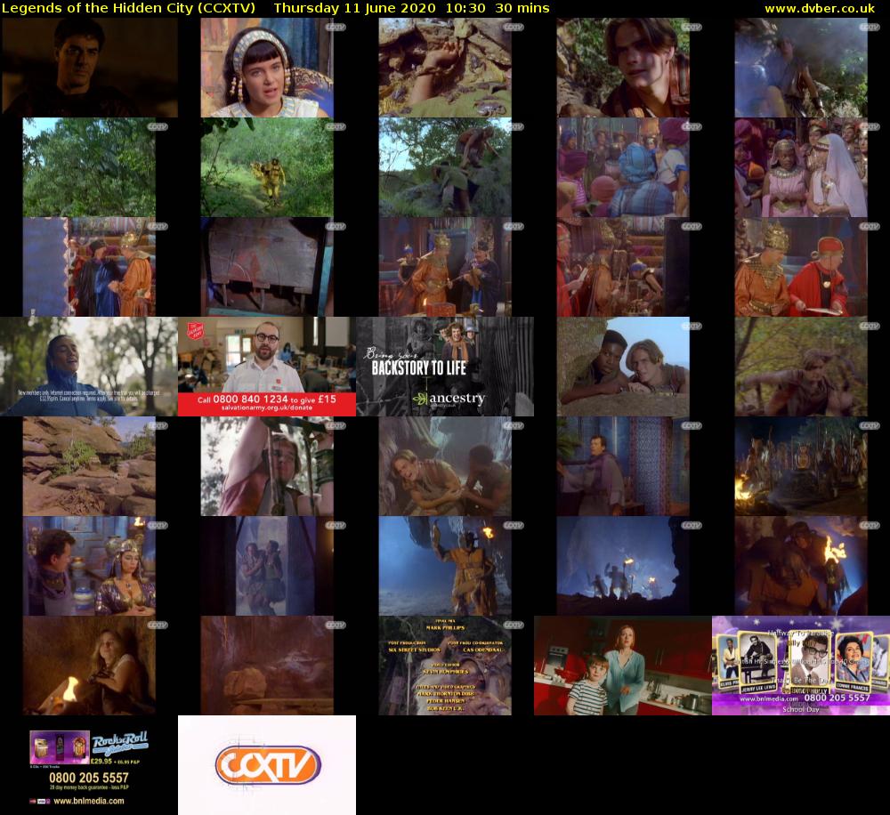 Legends of the Hidden City (CCXTV) Thursday 11 June 2020 10:30 - 11:00