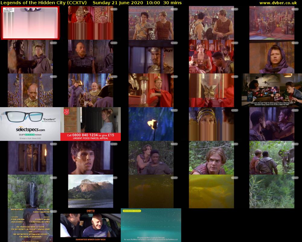 Legends of the Hidden City (CCXTV) Sunday 21 June 2020 10:00 - 10:30