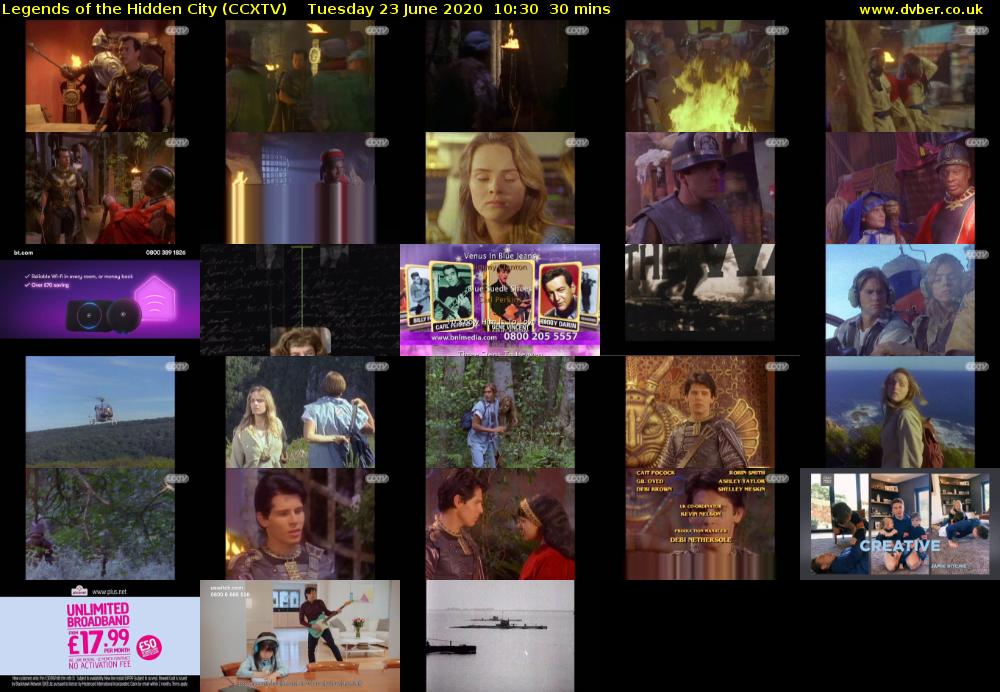 Legends of the Hidden City (CCXTV) Tuesday 23 June 2020 10:30 - 11:00