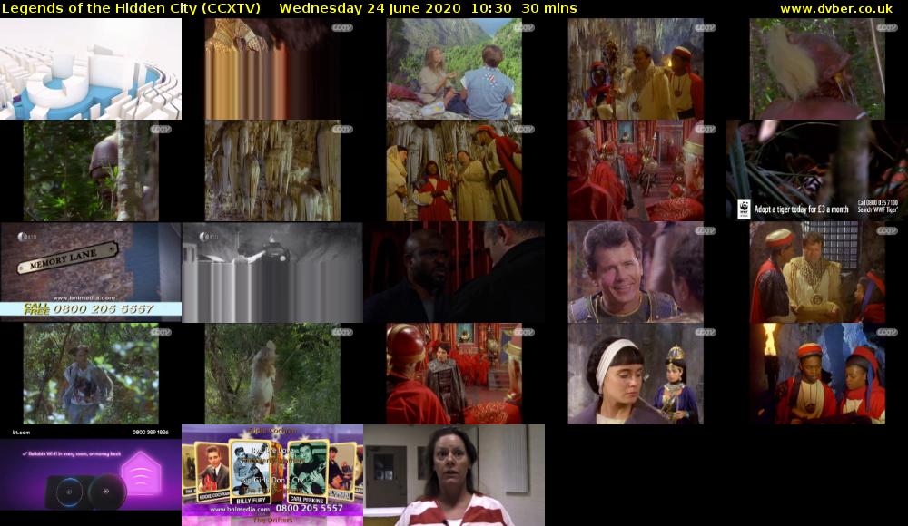 Legends of the Hidden City (CCXTV) Wednesday 24 June 2020 10:30 - 11:00