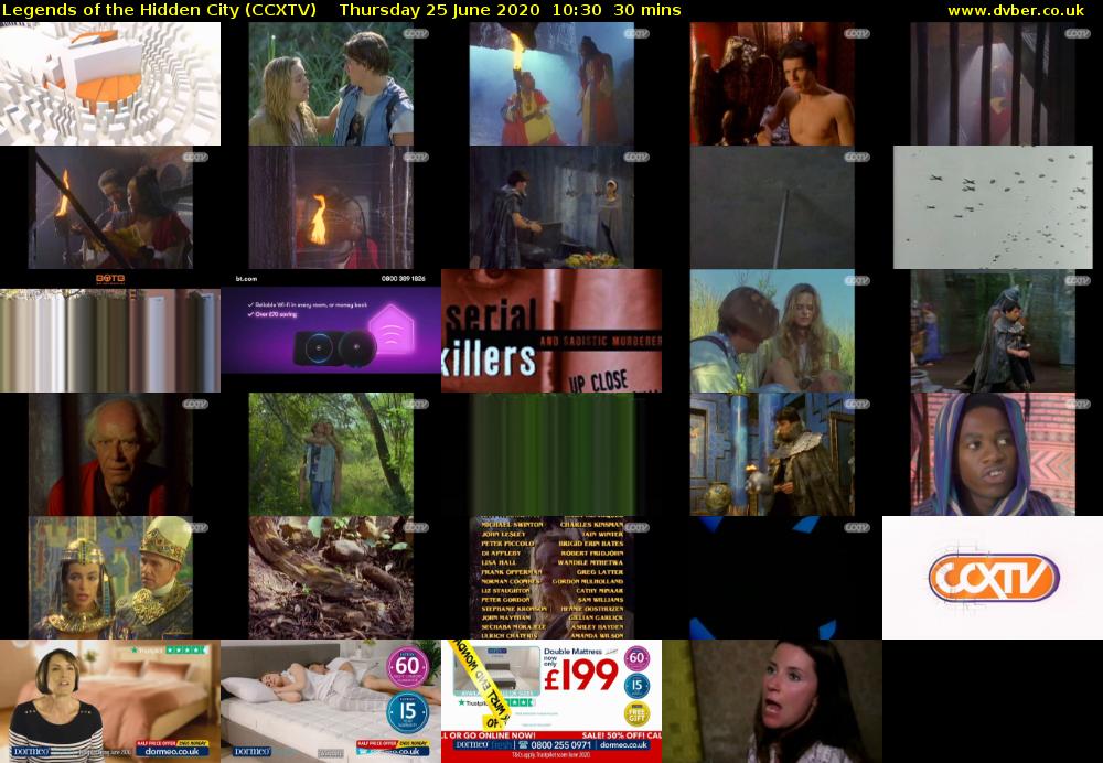 Legends of the Hidden City (CCXTV) Thursday 25 June 2020 10:30 - 11:00