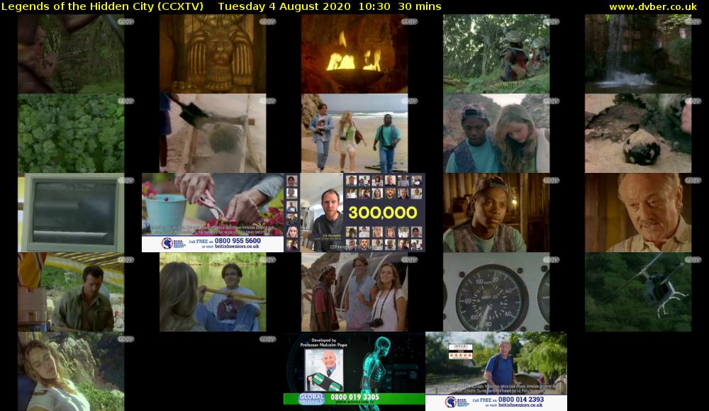 Legends of the Hidden City (CCXTV) Tuesday 4 August 2020 10:30 - 11:00