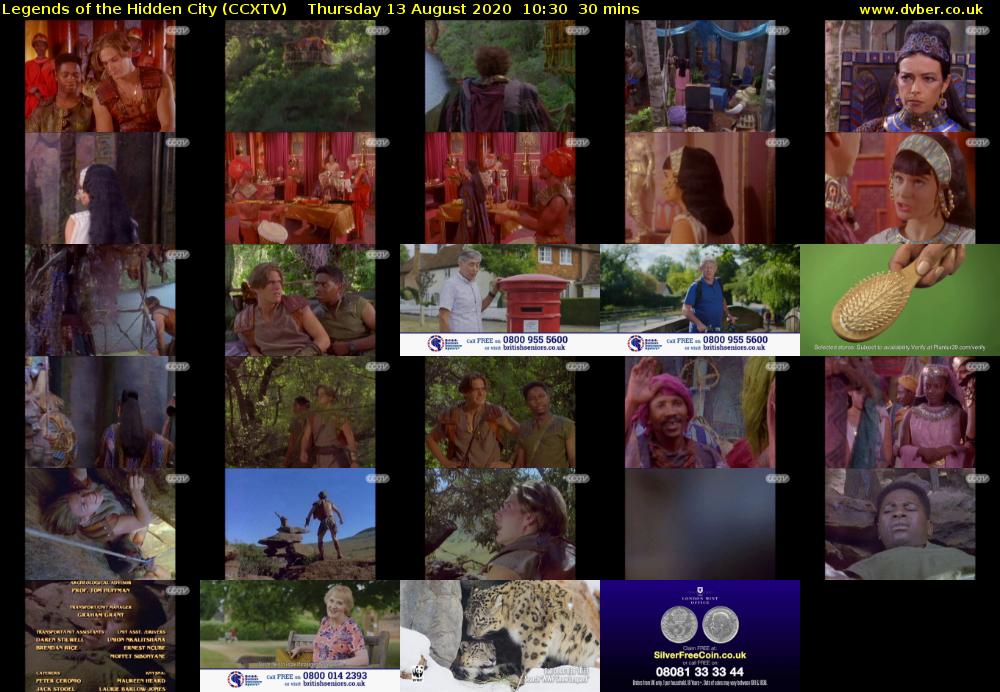 Legends of the Hidden City (CCXTV) Thursday 13 August 2020 10:30 - 11:00