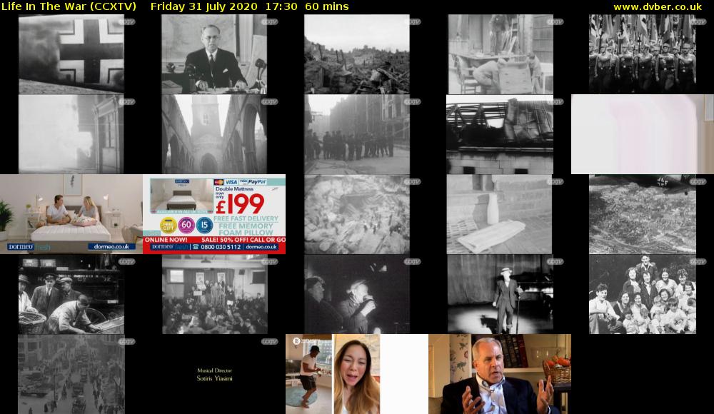 Life In The War (CCXTV) Friday 31 July 2020 17:30 - 18:30