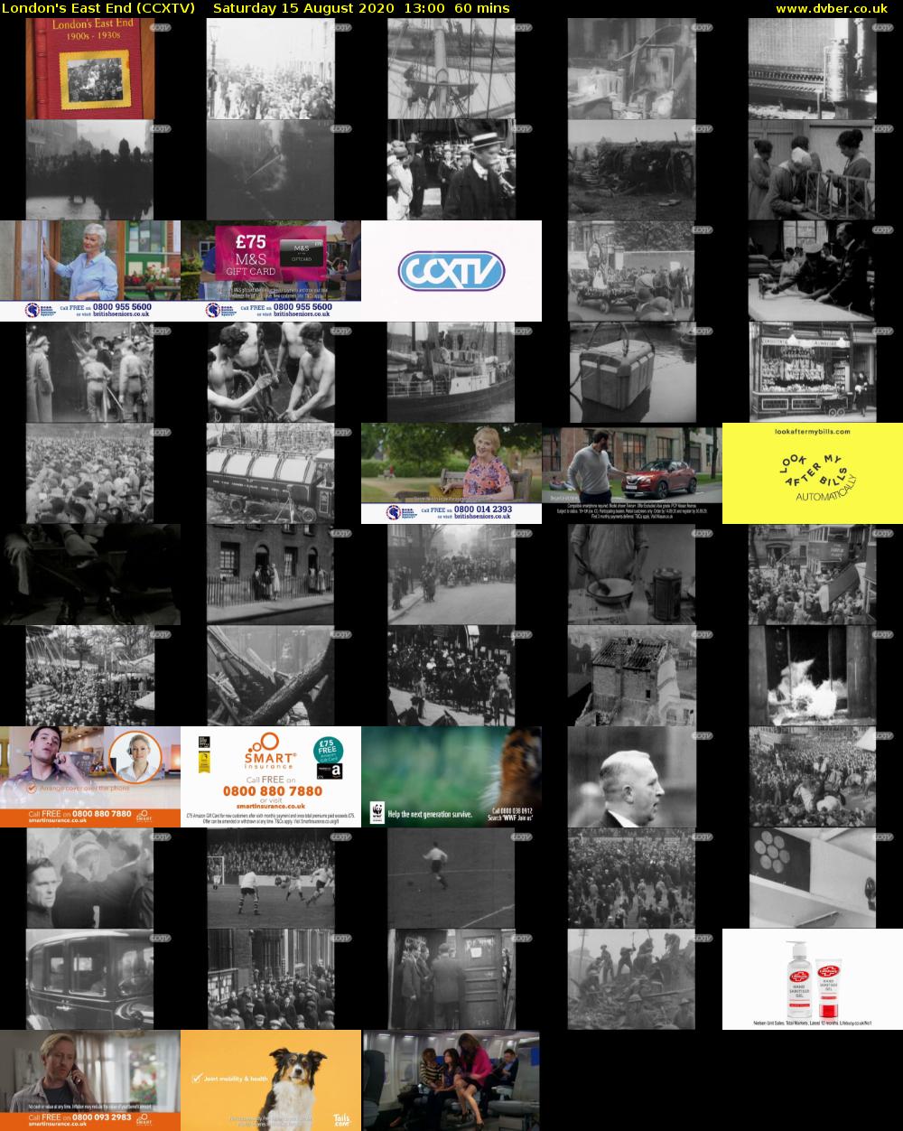 London's East End (CCXTV) Saturday 15 August 2020 13:00 - 14:00