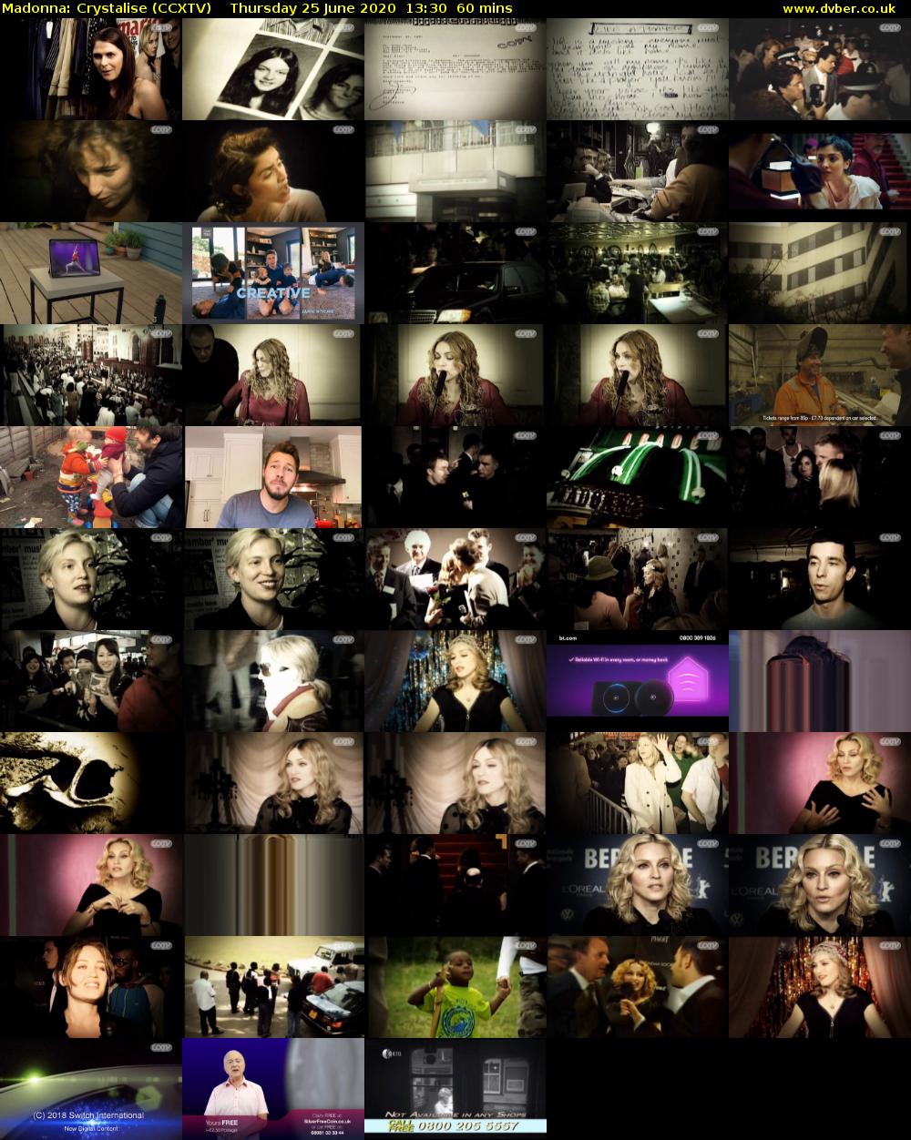 Madonna: Crystalise (CCXTV) Thursday 25 June 2020 13:30 - 14:30