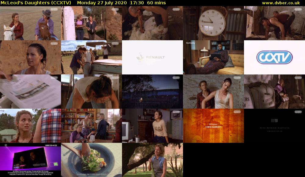 McLeod's Daughters (CCXTV) Monday 27 July 2020 17:30 - 18:30