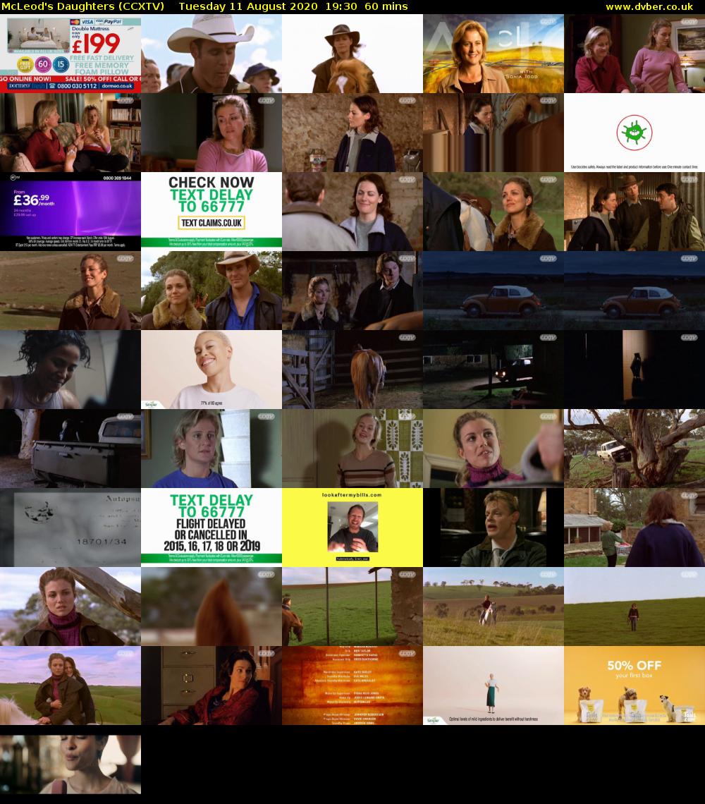 McLeod's Daughters (CCXTV) Tuesday 11 August 2020 19:30 - 20:30