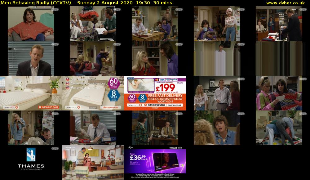 Men Behaving Badly (CCXTV) Sunday 2 August 2020 19:30 - 20:00