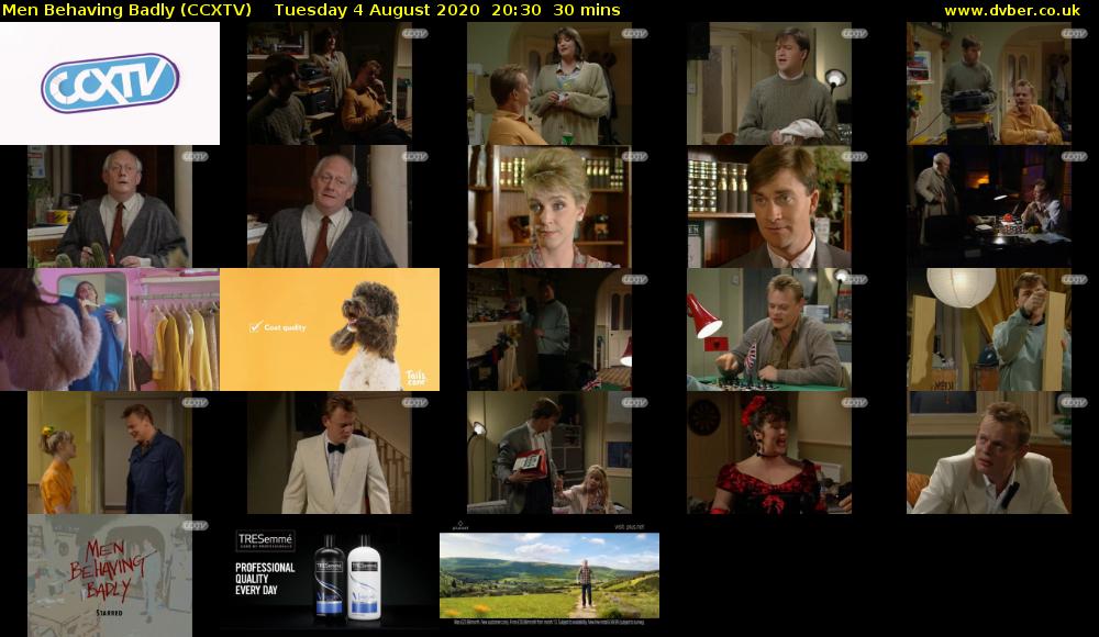 Men Behaving Badly (CCXTV) Tuesday 4 August 2020 20:30 - 21:00