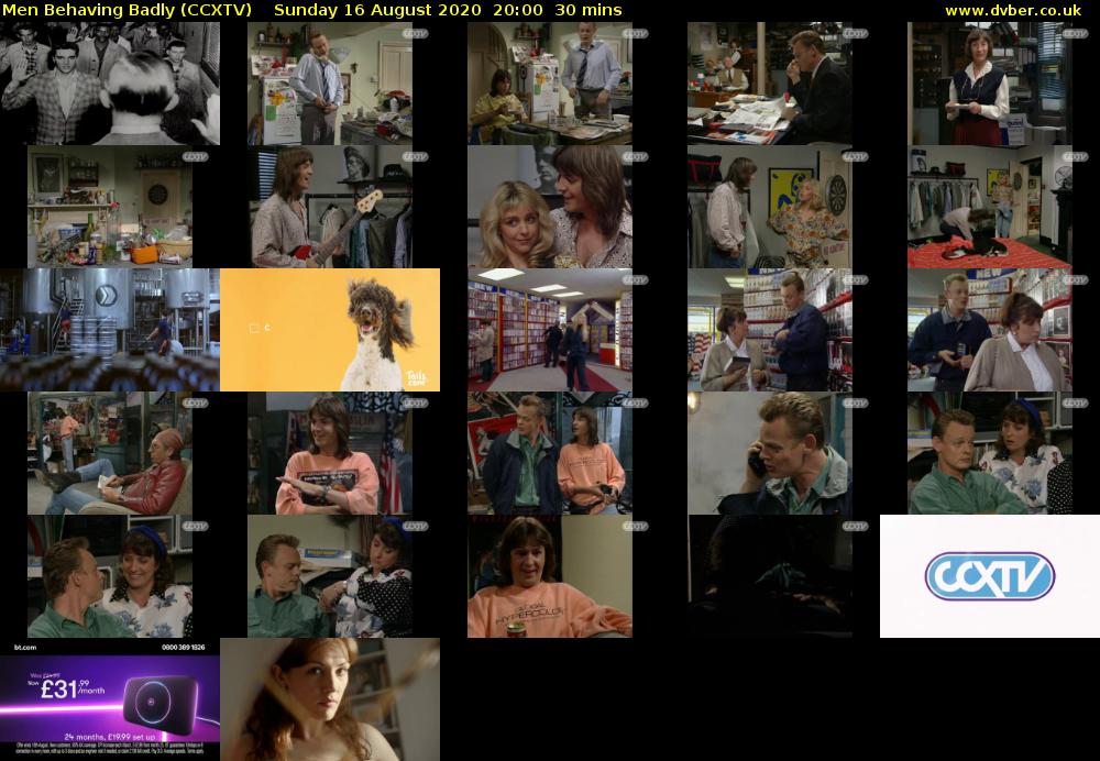 Men Behaving Badly (CCXTV) Sunday 16 August 2020 20:00 - 20:30