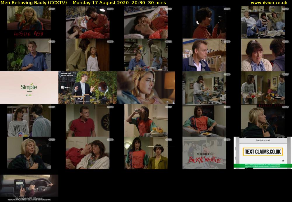 Men Behaving Badly (CCXTV) Monday 17 August 2020 20:30 - 21:00