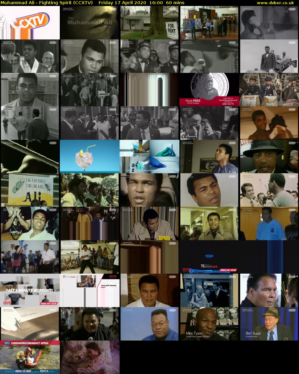 Muhammad Ali - Fighting Spirit (CCXTV) Friday 17 April 2020 16:00 - 17:00