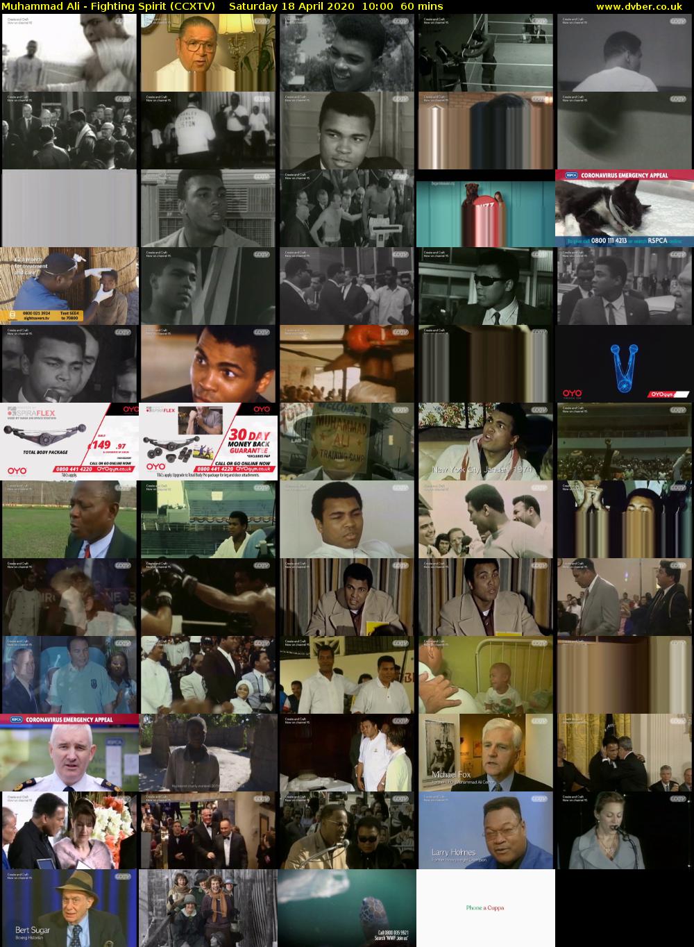 Muhammad Ali - Fighting Spirit (CCXTV) Saturday 18 April 2020 10:00 - 11:00