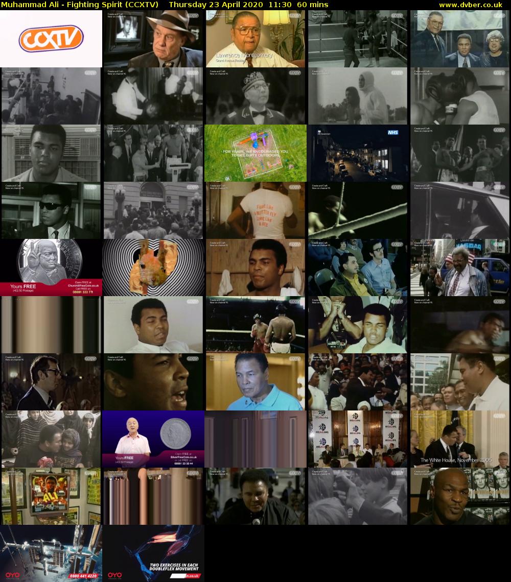 Muhammad Ali - Fighting Spirit (CCXTV) Thursday 23 April 2020 11:30 - 12:30