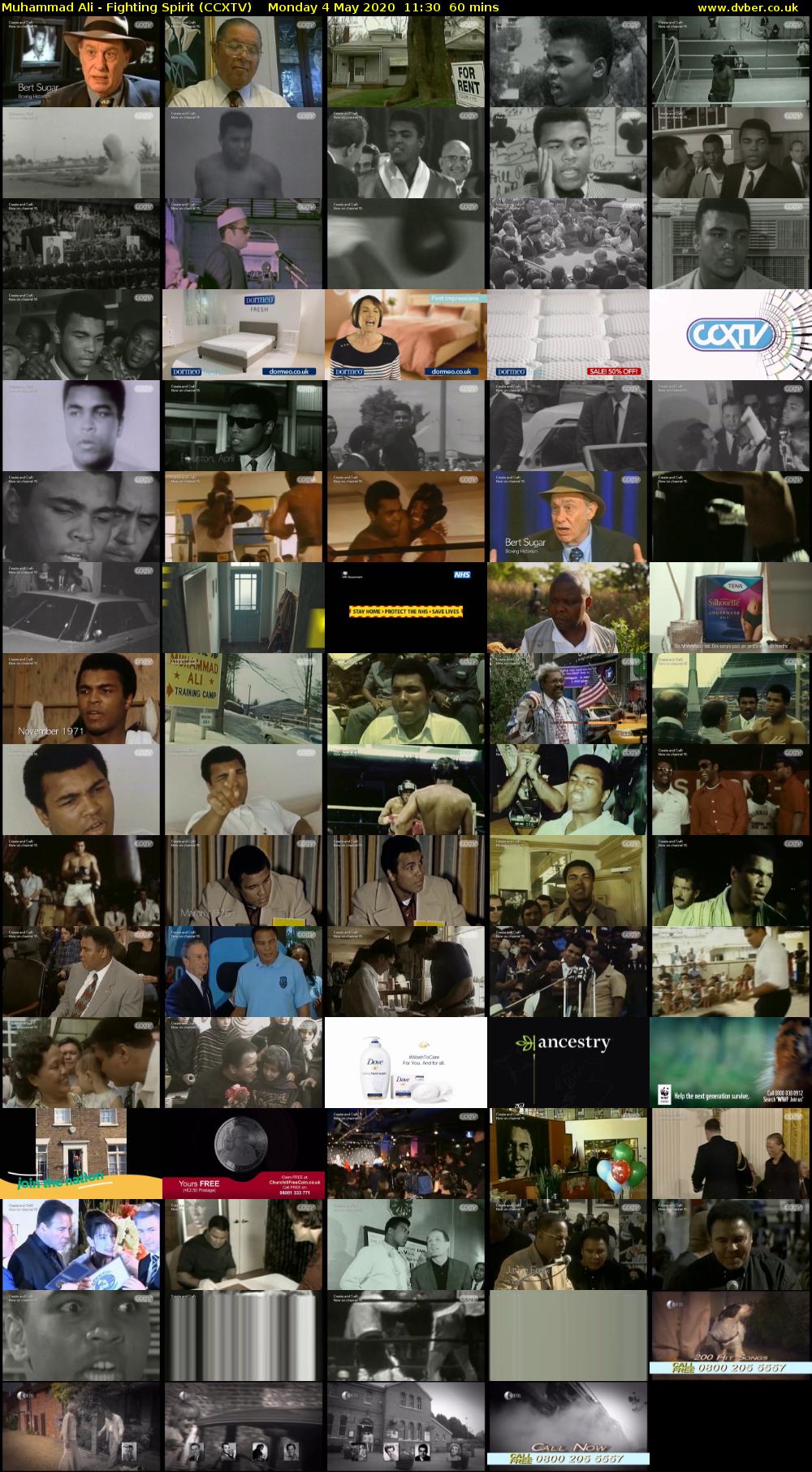 Muhammad Ali - Fighting Spirit (CCXTV) Monday 4 May 2020 11:30 - 12:30