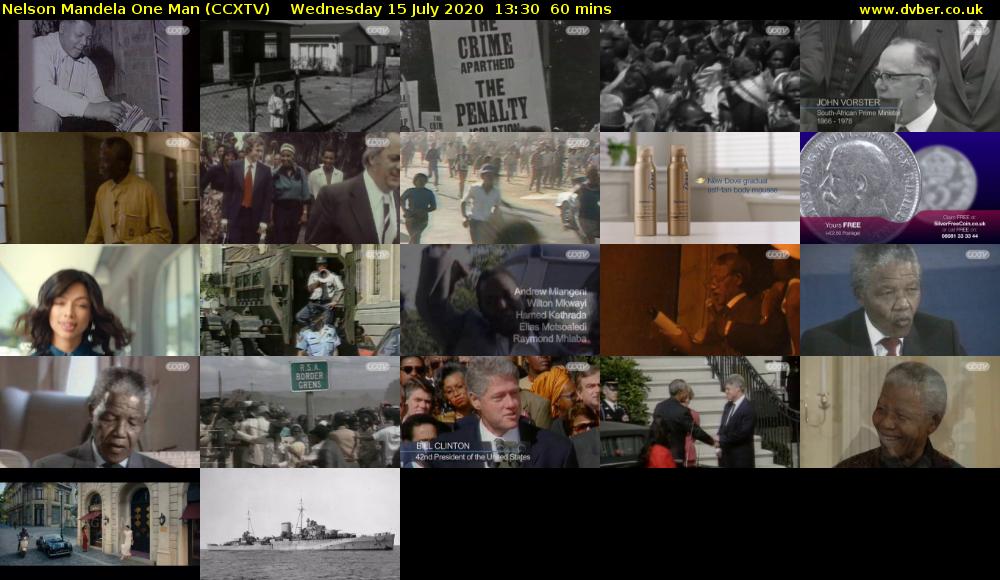 Nelson Mandela One Man (CCXTV) Wednesday 15 July 2020 13:30 - 14:30