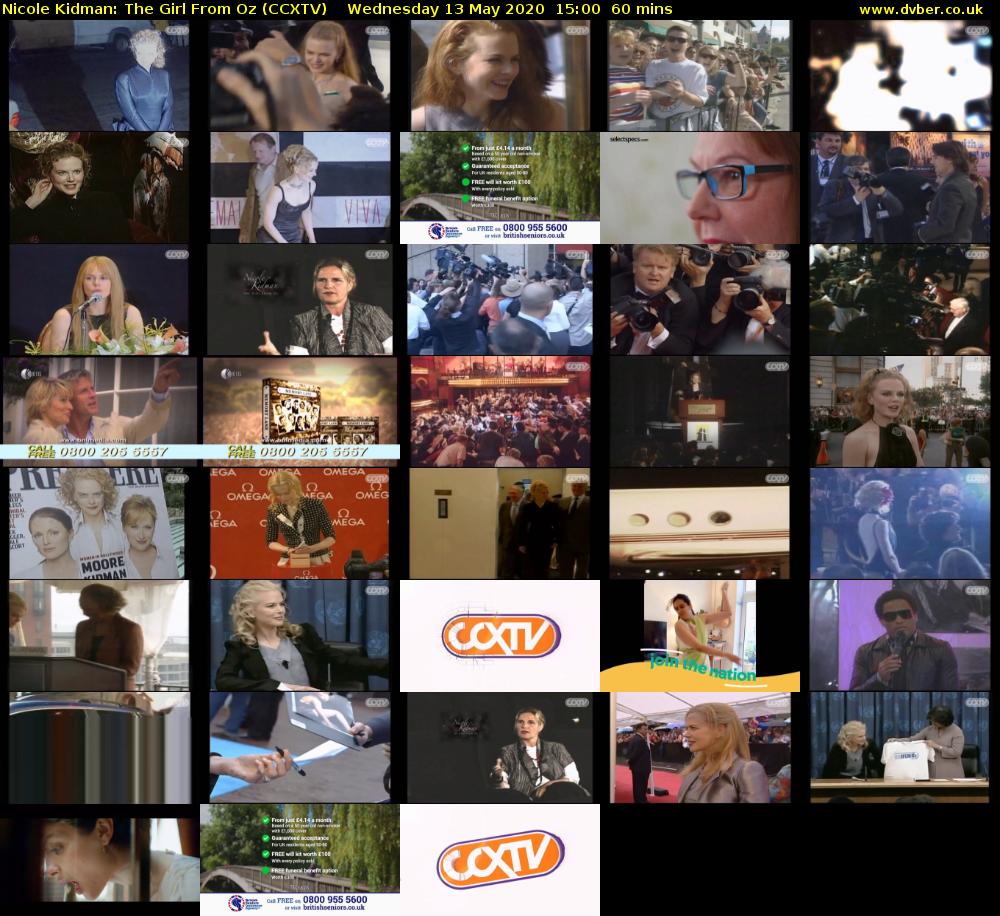 Nicole Kidman: The Girl From Oz (CCXTV) Wednesday 13 May 2020 15:00 - 16:00