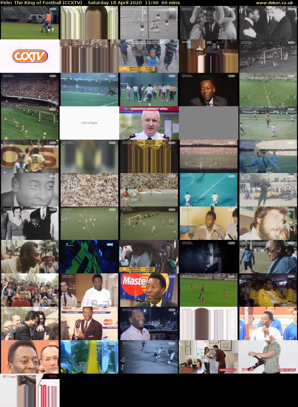 Pele: The King of Football (CCXTV) Saturday 18 April 2020 11:00 - 12:00