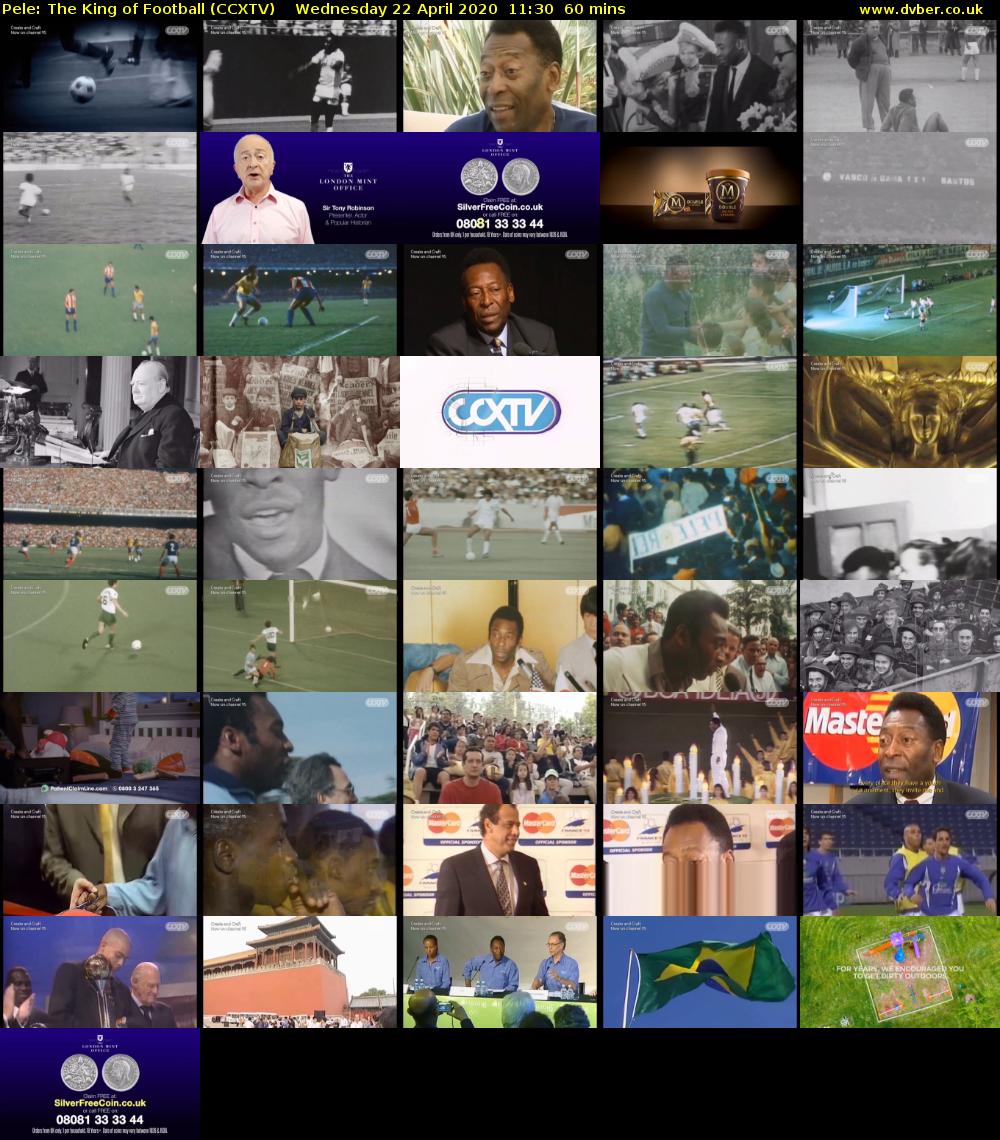 Pele: The King of Football (CCXTV) Wednesday 22 April 2020 11:30 - 12:30