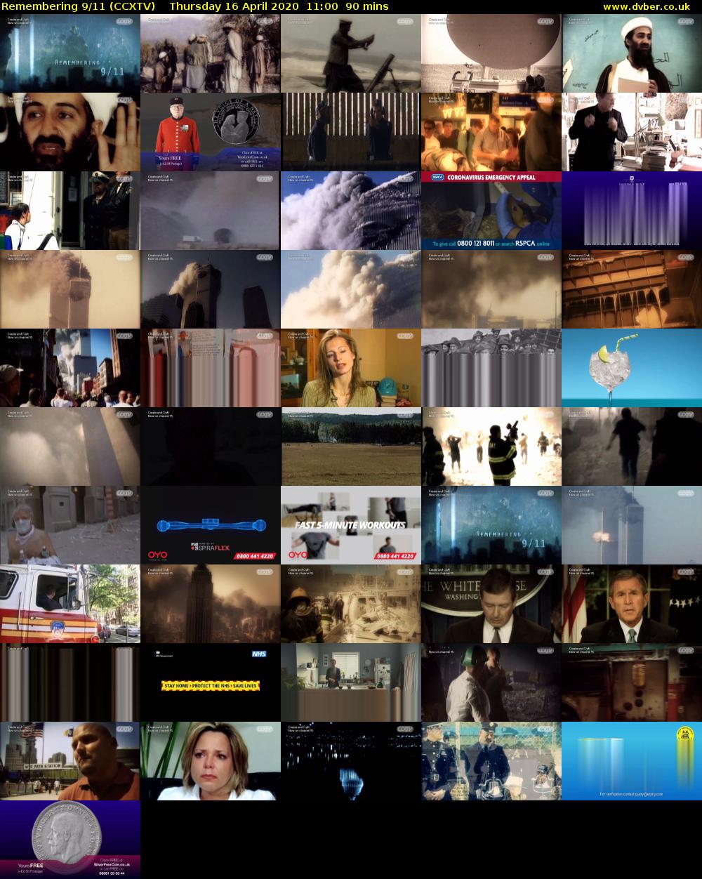 Remembering 9/11 (CCXTV) Thursday 16 April 2020 11:00 - 12:30