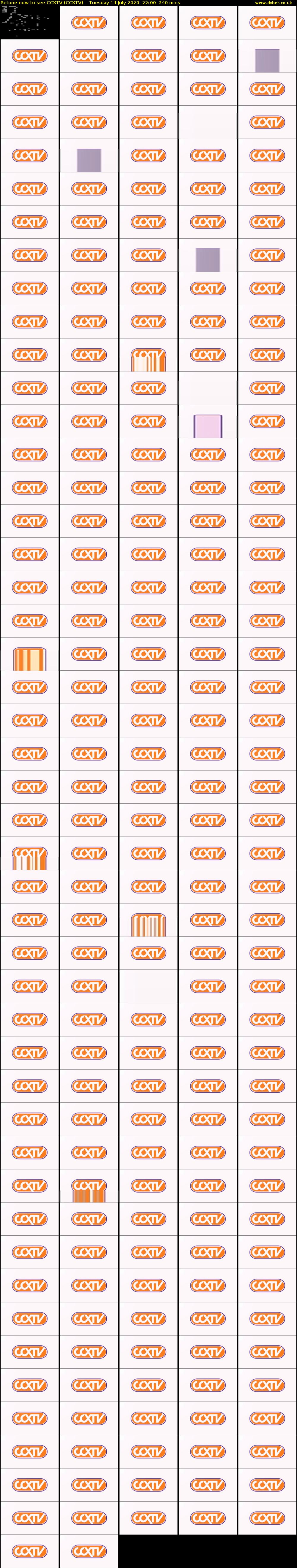 Retune now to see CCXTV (CCXTV) Tuesday 14 July 2020 22:00 - 02:00