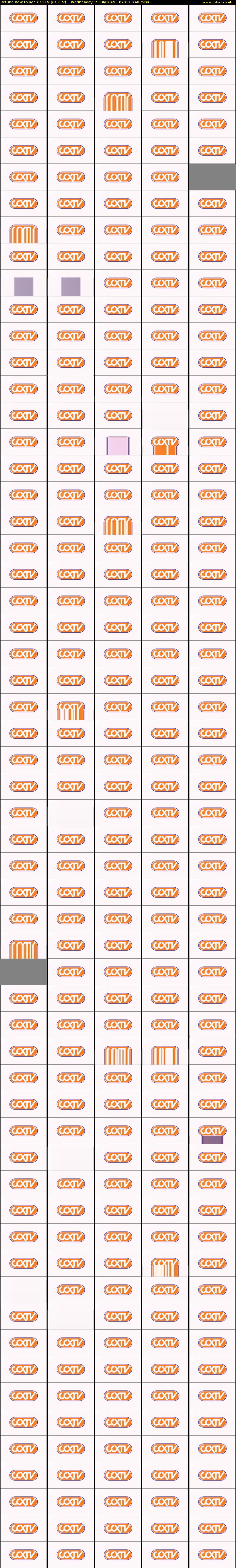 Retune now to see CCXTV (CCXTV) Wednesday 15 July 2020 02:00 - 06:00