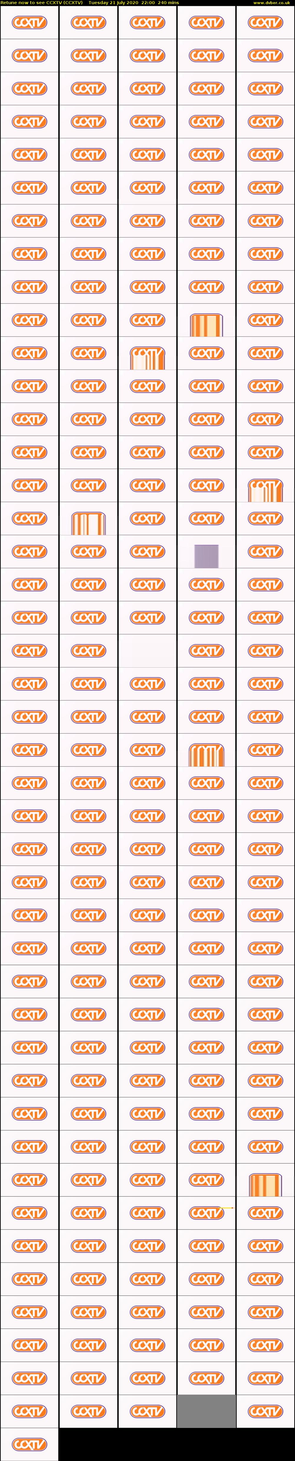 Retune now to see CCXTV (CCXTV) Tuesday 21 July 2020 22:00 - 02:00