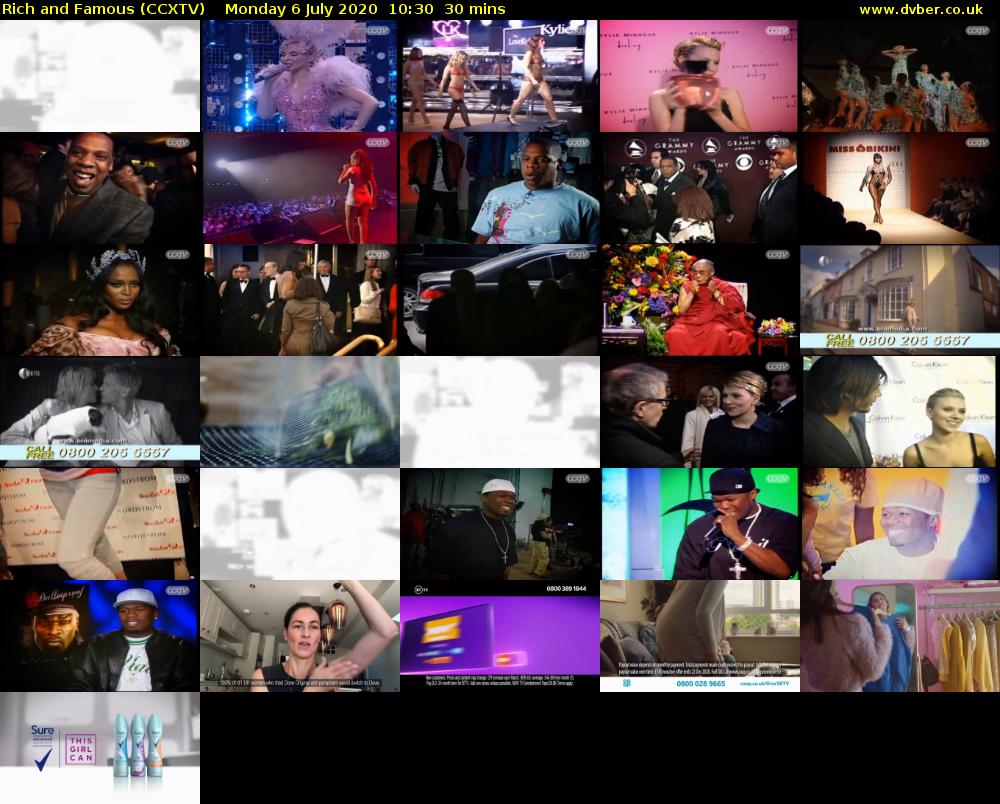 Rich and Famous (CCXTV) Monday 6 July 2020 10:30 - 11:00