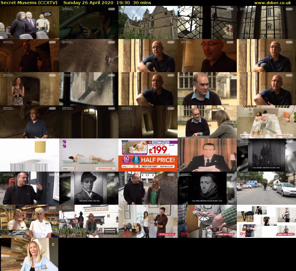 Secret Musems (CCXTV) Sunday 26 April 2020 19:30 - 20:00