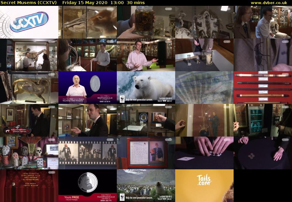 Secret Musems (CCXTV) Friday 15 May 2020 13:00 - 13:30