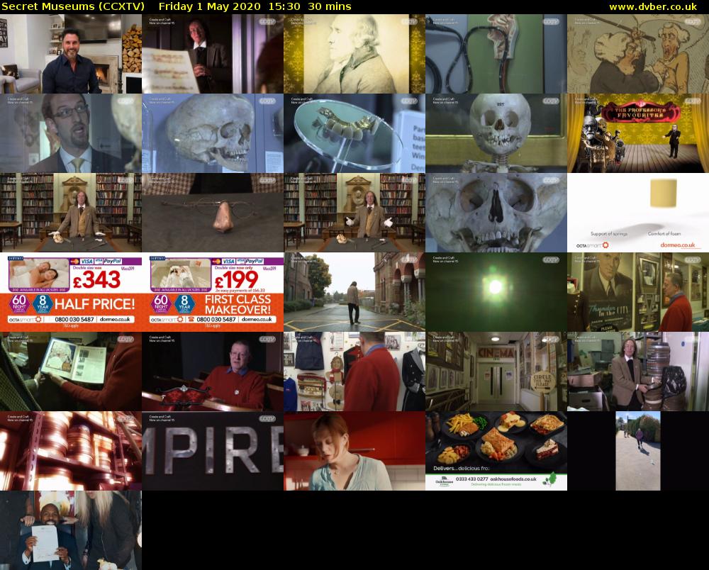 Secret Museums (CCXTV) Friday 1 May 2020 15:30 - 16:00