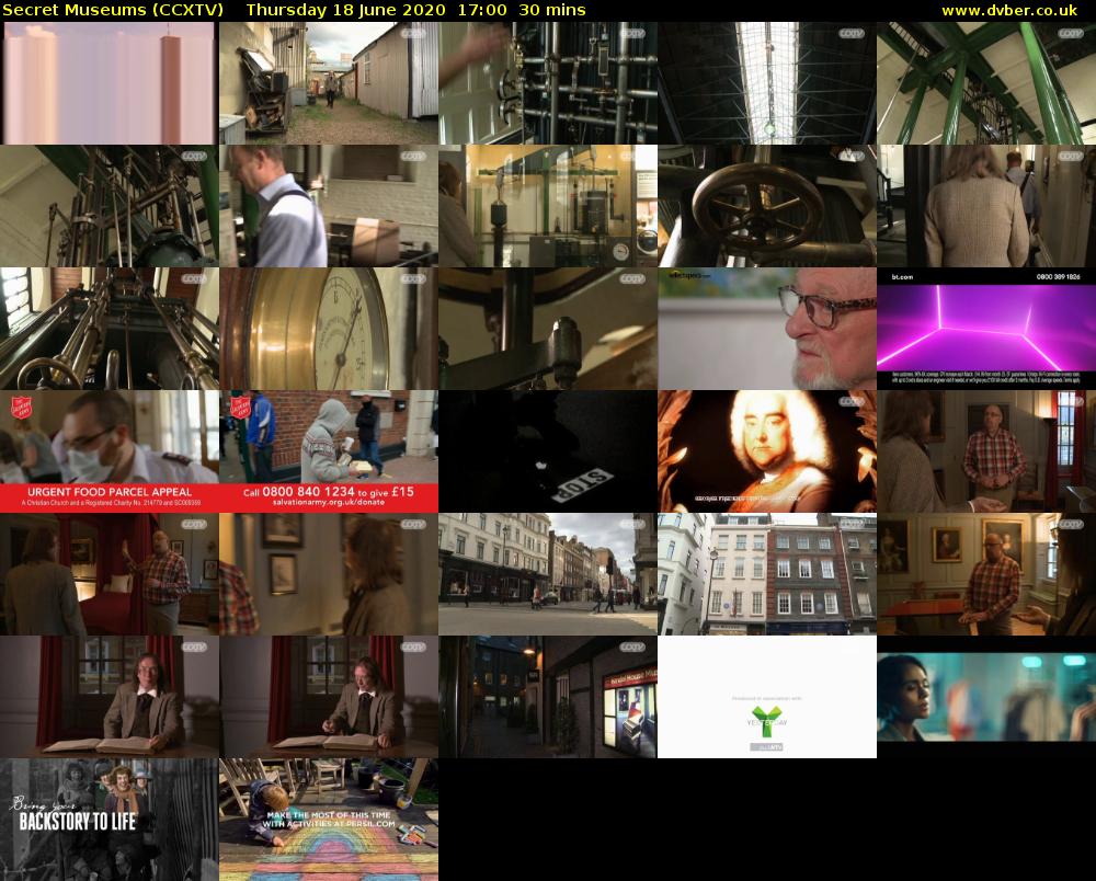 Secret Museums (CCXTV) Thursday 18 June 2020 17:00 - 17:30