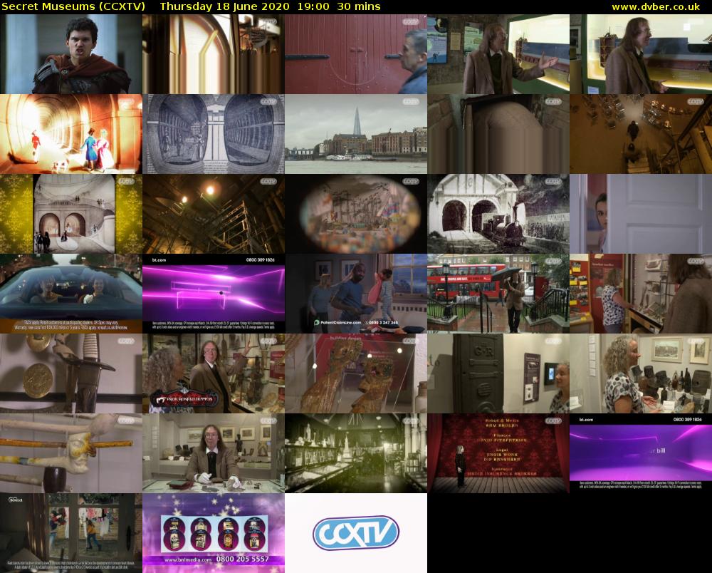 Secret Museums (CCXTV) Thursday 18 June 2020 19:00 - 19:30