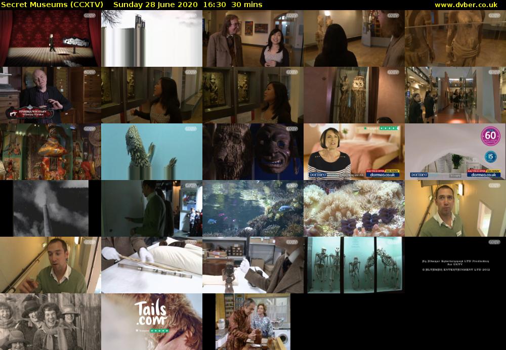 Secret Museums (CCXTV) Sunday 28 June 2020 16:30 - 17:00